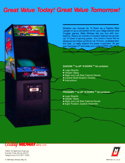 Up'n Down (not encrypted) Arcade Game Cover
